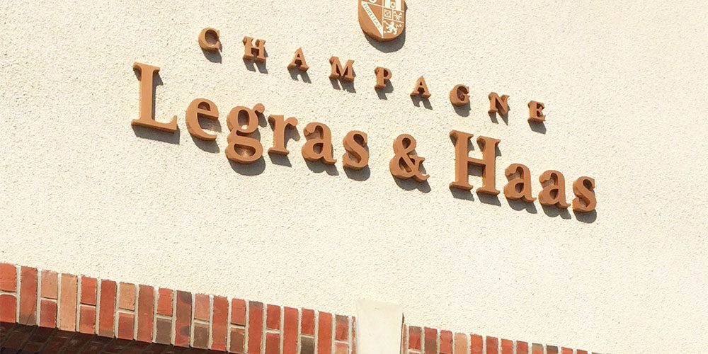 Schriftzug Champagne Legras&Haas